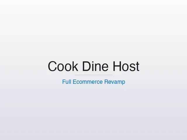Cook Dine Host: Full Ecommerce Revamp screenshot